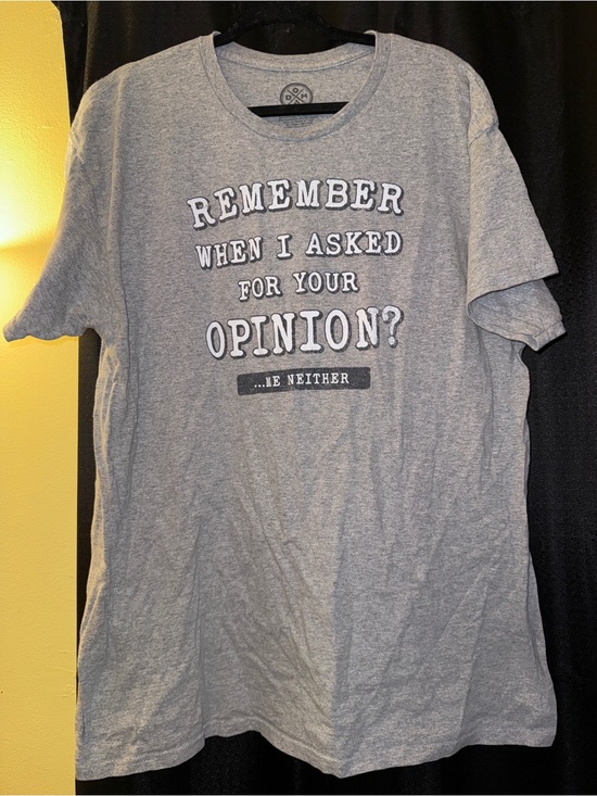 Other - Graphic Crewneck T‑Shirt - Gray - Casual Men’s Shirt